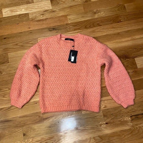 NWT Vero Moda Womens Freja Crewneck Balloon Sleeve Pullover Sweater - Picture 2 of 7